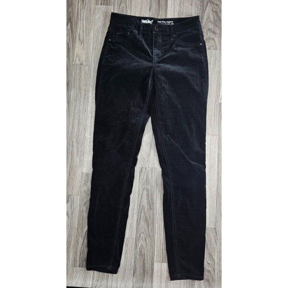 (3/$35) Mossimo Size 00 R Stretch Velour High‎ Rise Skinny Black Jeggings Pants
